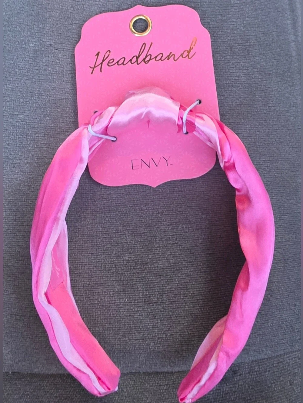 Satin Hot Pink Knotted Headband - Fashion Women’s Hair Accessory BNIB